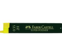 Faber-Castell 120312 Mine fine SUPER-POLYMER - 0,35 mm, 2H, noir profond, 12 mines