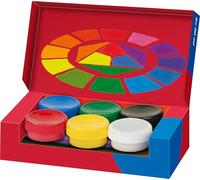 Faber-Castell 121040 - Coffret de gouache, 6 couleurs à la détrempe de 20 ml chacune, peintures pour les loisirs créatifs destinées aux enfants, à la maternelle de peinture créatives