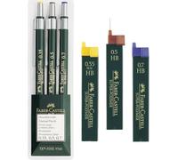 Faber-Castell 130622 Porte-mine TK-Fine 3 Kit Economie d'étui (Plus un stylo 0,35 mm, 0,5 mm et 0,7 mm)