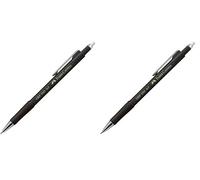 Faber-Castell 134599 - Porte-mine GRIP 1345 noir, dureté B, épaisseur de mine 0,5 mm, avec gomme intégrée, 1 pièce (Lot de 2)