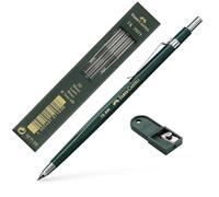 Faber-Castell 134600 TK 4600 Porte-mine 2 mm, HB, avec taille-mine dans le bouton (avec mines et taille-crayon, 1 pièce (1 paquet)