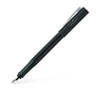 FABER-CASTELL 140901 - Stylo plume Grip 2011 au design ergonomique, stylo plume avec plume M, rechargeable, cartouche d'encre incluse - noir, 1 pièce