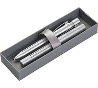 Faber-Castell 140981 Grip 2011 Coffret cadeau avec stylo plume et stylo à bille Argenté
