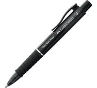 Faber-Castell Stylo à bille rétractable Poly Ball View 145755 – mine XB – noir