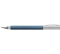 FABER-CASTELL 147140 FABER-CASTELL Ambition Edelharz Patronenfüller blau/silber M (mittel)