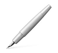 Faber-Castell 148672 - Stylo e-motion pure Silver, largeur de plume EF, avec emballage cadeau et convertisseur