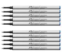 Faber-Castell 148712 Lot de 10 recharges de rechange pour stylo roller Bleu