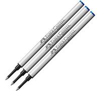 Faber-Castell 148712 Lot de 3 recharges pour stylo roller Basic Bleu