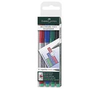 Faber-Castell Feutre multiusage MULTIMARK S non permanent - Pointe extra fine - Étui de 4