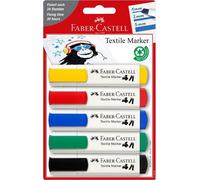 Faber-Castell 159520 marqueur indélébile Pointe biseautée Noir, Bleu, Vert, Rouge, Jaune 5 pièce(s)