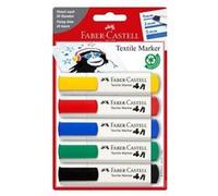 Faber-Castell 159520 marqueur indélébile Pointe biseautée Noir, Bleu, Vert, Rouge, Jaune 5 pièce(s) G
