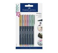 Faber-Castell 160706 Marqueur 6 Pièces Pointe Ogive Cuivre, Or, Violet Et Argent