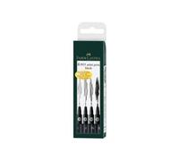 FABER-CASTELL Feutre PITT artist pen, étui de 4, sépia