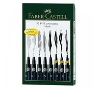 Faber-Castell Stylo à encre de Chine PITT artist pen noir Étui de 8