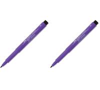 Faber-Castell 167436 - Stylo à encre Pitt artist pen brush, épaisseur de trait B, couleur 136, violet pourpre (Lot de 2)