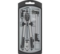 Faber-Castell 174045 - Compas à réglage rapide avec adaptateur universel + rallonge et accessoires