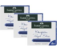Faber-Castell 185506 - Recharges d'encre standard (lot de 3 (Bleu roi), standard)