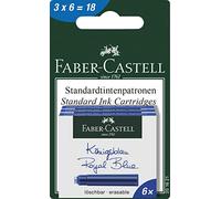 Faber-Castell 201621 Cartouches d'encre, 3 boîtes de 6 cartouches chacune | 3 boîtes contenant chacune 6 cartouches d'encre pour stylos à plume