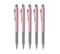 Faber-Castell 205207 - Porte-mines Apollo rose shadows, 5 pièces, dureté B, mine 0,5 mm, gomme incluse