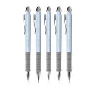 Faber-Castell 205208 - Porte-mines Apollo bleu ciel, 5 pièces, dureté B, mine 0,5 mm, gomme incluse