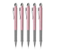 Faber-Castell 205209 - Porte-mines Apollo rose shadows, 5 pièces, dureté B, mine 0,7 mm, gomme incluse