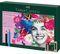 FABER-CASTELL 210053 FABER-CASTELL Polychromos & Pitt Graphite Matt Malset farbsortiert, 40 St.