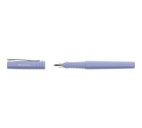 Faber-Castell 241004 Stylo-plume Poly Pen, Corps iris pâle, Plume moyenne, Conçu en plastique recyclé avec prise ergonomique, Écriture fluide, Idéal pour étudiants