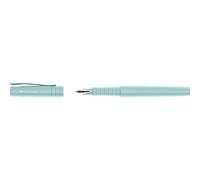 Faber-Castell 241009 Stylo-plume Poly Pen, Corps bleu caribéen, Plume moyenne, Conçu en plastique recyclé avec prise ergonomique, Écriture fluide, Idéal pour étudiants