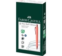 Faber-Castell 241125 - Boîte de 5 stylos Poly Ball Urban - Corail