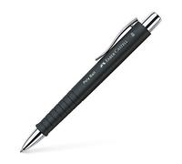 Faber-Castell 241153 - Stylo à bille Poly Ball XB, noir (couleur d'écriture bleue), 1 pièce, avec recharge remplaçable de 0,5 mm, indélébile