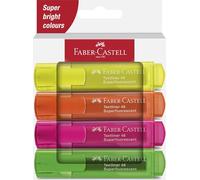 Faber-Castell Surligneur TEXTLINER 1546 Superfluorescent Pointe biseautée Pack de 4