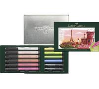 Faber-Castell 267136 - Coffret cadeau Paris, 12 stylos à encre Pitt Artist Pen, épaisseurs de trait FM, S, B