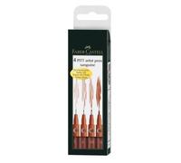 FABER-CASTELL Feutre PITT artist pen, étui de 4, noir