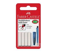 Faber-Castell 523011 Lot de 4 Gommes de Recharge Blanc