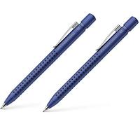 Faber-Castell 544698 - Ensemble de stylos à bille GRIP 2022, 2 stylos bille, bleu