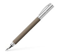 Faber-Castell Ambition Opart Stylo-Plume Système De Remplissage Cartouche Chrome, Sable