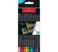FABER-CASTELL Black Edition Lot de 12 crayons de couleur