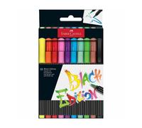 Faber-Castell – Coffret de stylos pinceaux Black Edition 116451 – 10 couleurs