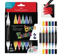 Faber-Castell Black Edition Shake & Paint Marqueur acrylique, 6 couleurs standard