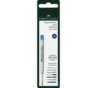 Faber-Castell Blister Recharge Stylo-Bille M - Bleu