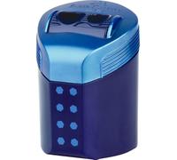 Faber-Castell Boîte à aiguiser double trou Rollon Dots - Couleurs assorties - Noir minuit, bleu foncé