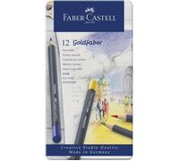 FABER-CASTELL Boîte de 12 Crayons de couleur Goldfaber permanent