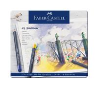 Faber-Castell Boîte en métal de 48 crayons de couleur