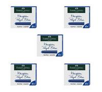 FABER-CASTELL - Cartouches d'encre standard bleu roi, 30 pièces | Cartouches d'encre standard effaçables pour stylos à plume