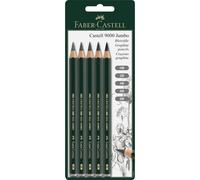 Faber-Castell Castell 9000 Jumbo Blister de 5 crayons graphite