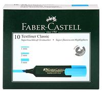 Faber-Castell Chisel Textliner - Lot de 10 (bleu)