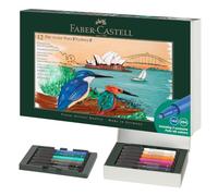 Faber-Castell Feutres PITT Artist Pen Sydney – Coffret cadeau, lot de 12, pointes FM/S/B