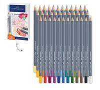 FABER-CASTELL - Coffret de 36 crayons aquarellables Goldfaber Aqua | Crayons aquarellables résistants à la casse et entièrement lavables à l'eau, dans un coffret cadeau