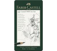 FABER-CASTELL - Coffret de crayons Castell 9000, 12 pièces, | Crayons d'artiste, duretés 8B à 2H, pour l'écriture, l'esquisse et le dessin