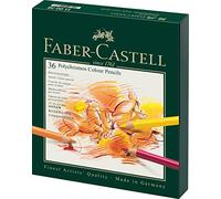 FABER-CASTELL - Coffret de crayons Polychromos, 36 couleurs, studio | 36 crayons de couleur pour artistes avec mine de 3,8 mm, pigments sans acide, couleurs éclatantes, en coffret de studio